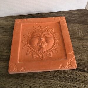 Vtg OASIS Celestial Terra Cotta Wall Tile